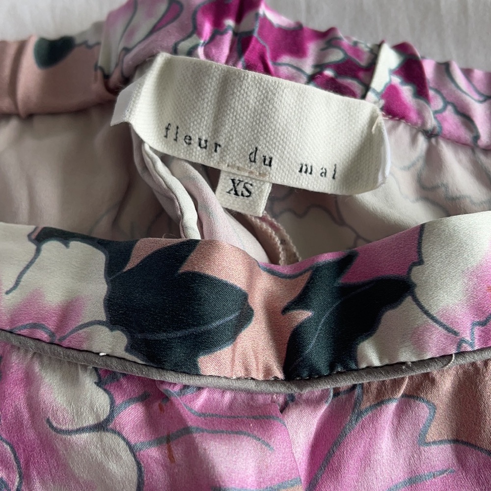 Silk Fleur du Mal trousers in XS